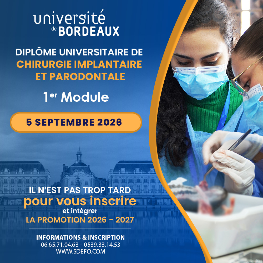 Diplôme Universitaire de Chirurgie Implantaire et Parodontale (DUCIP)